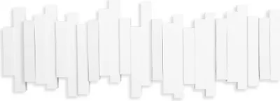 Image de Umbra Hooks Bâtonnets multiples Crochets muraux, suspensions, patères, patères pour vêtements, crochets de vestiaire, 5 crochets, plastique, blanc, 318211660