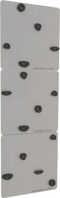 Produktbild von Kletterwand Quadrat 3 grau - Griffe schwarz