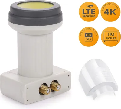 Produktbild von AX Mimic Sun Protect Digital Twin LNB 0.1dB 4K UHD für 2 Teilnehmer mit LNB Wetterschutz-Haube