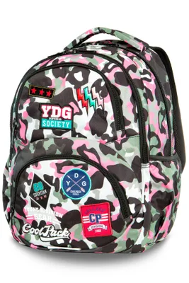 Immagine prodotto di COOLPACK Zaino Zaino scolastico Cartella scolastica Dart XL 27 L, Camo Pink Badges A29112