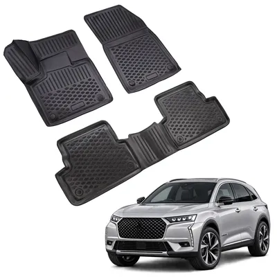 Image de Tapis De Sol en Caoutchouc 3D Compatible avec Citroen DS7 Depuis 2018 3pcs