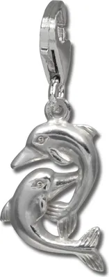 Produktbild von SilberDream Charm Schmuck Armband Anhänger 2 Delfine 925 Echt Silber FC729I