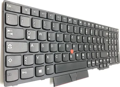 Obrázok produktu pre GERMAN - Čierna klávesnica kompatibilná s klávesnicou Lenovo ThinkPad T590 20N4002WGE
