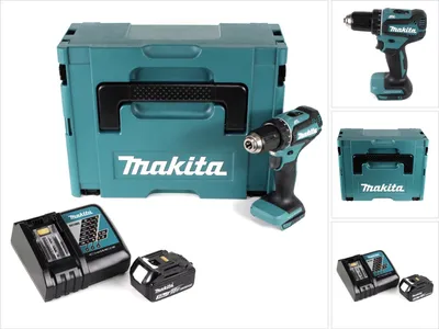 Produktbild von Makita DDF 485 RF1J Akku Bohrschrauber 18V 50Nm im Makpac + 1x Akku 3,0 Ah + Ladegerät