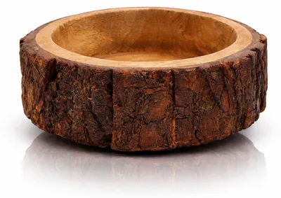 Image de Solidchoice - Bol à snacks en bois, fabriqué à la main, 17 cm