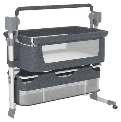 Produktbild von Babybett, Elektrisches Schaukeln, Höhenverstellbar, X601-GRAU