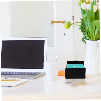 Produktbild von Visitenkartenbox in Schwarz aus ABS mit großem Fassungsvermögen für die Aufbewahrung von Karten im Büro