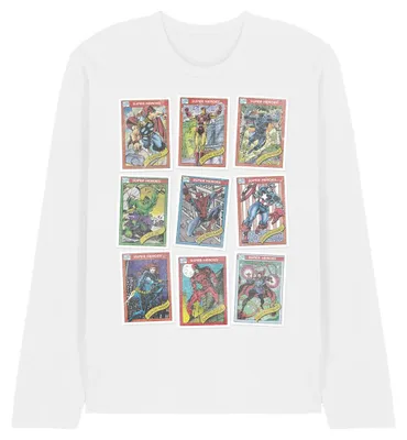 Immagine prodotto di Marvel - T-shirt unisex da uomo/donna, cotone filato ad anelli, maniche lunghe, modello TV35758 (taglia M), colore bianco
