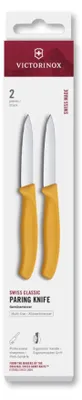 Zdjęcie produktu dla Swiss Classic, nóż do obierania, 2 sztuki, 8 cm, prosty, średni, żółty, pudełko