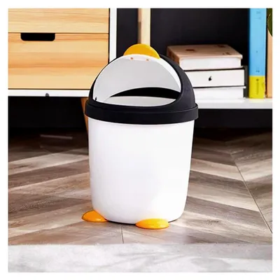 Produktbild von Niedlicher Pinguin Mülleimer mit Schwingdeckel für Kinderzimmer, Büro und Küche