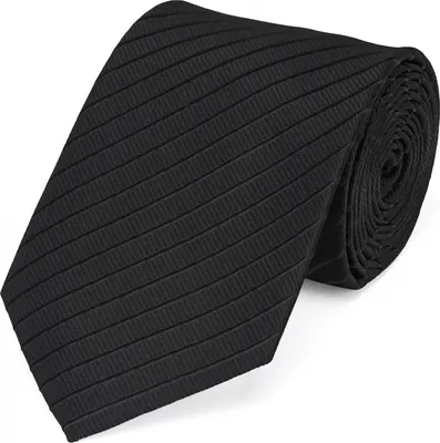 Produktbild von Fabio Farini - 1 Stück gestreifte Herren Krawatte - Tie mit Streifen in 6cm oder 8cm Breite Breit (8cm), Schwarz feine Struktur