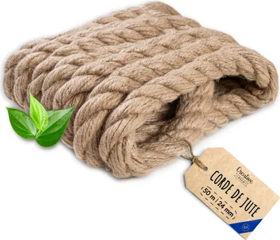Image de Creative Deco 50m Corde de Jute Epaisseur 24mm