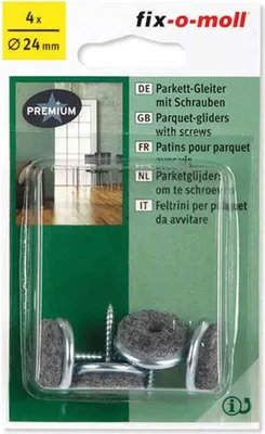 Produktbild von Parkettgleiter mit Schraube 24 mm 4 Stck