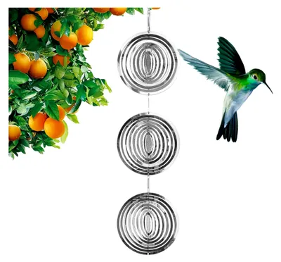 Produktbild von Vogelscheuchen Windspinner, Reflektierender Windspinner, Gartenvogelabwehr Für Terrasse, Für Garten Terrasse Balkon Fenster
