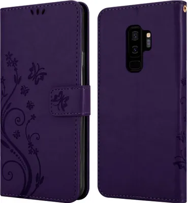 Immagine prodotto di Cadorabo cover per Samsung Galaxy S9 PLUS cover protettiva in viola cover protettiva cover telefono cellulare cover fiori custodia fiore