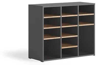 Zdjęcie produktu dla Szafka na buty Vicco Lysander Antracyt/Dąb goldkraft 78.6 x 65.5 cm Z 12 otwartymi przedziałami, Model 62572