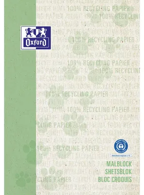 Produktbild von Oxford Malblock "Recycling" DIN A4 100 Blatt grün