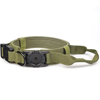 Obrázok produktu pre INF AirTag lokalizátor obojok pre domáce zvieratá TPU nylon nastaviteľný čierny zelená S