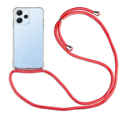 Produktbild von Handykette für Xiaomi Redmi 13 / Poco M6 Handyhülle mit Band Hülle mit Kordel Rot