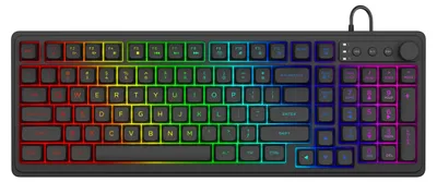 Obrázok produktu pre Savio Galaxis, 90%, Kábel, USB, QWERTY, RGB LED, Čierna