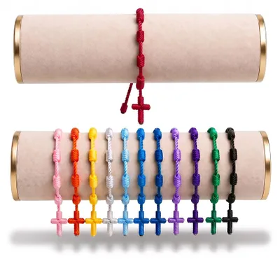 Productafbeelding van 12-Pack Rozenkransen Armbanden - Multikleur