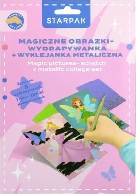 Zdjęcie produktu dla STARPAK Kreatywny zestaw zdrapek z metalicznym kolażem