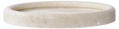 Obrázok produktu pre Okrúhly podnos z prírodného travertínu, Vikasa Home, priemer 25,5 cm