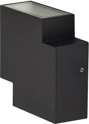 Produktbild von Lindby LED-Außenwandleuchte Fendir, schwarz, Alu, 10,5 cm