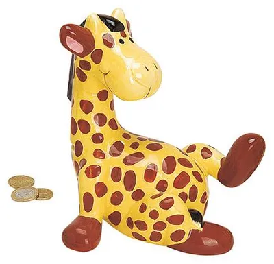Immagine prodotto di Salvadanaio Giraffa II in Vetroceramica Gialla
