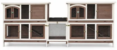 Produktbild von XXL Doppel-Hasenstall Kombi