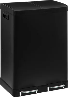 Produktbild von Mülleimer ARIANE, zwei Fächer, Edelstahl, mit Fußpedal, 2 x 30 l