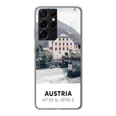 Produktbild von MuchoWow® Handyhülle Schutzhülle Hülle für Samsung Galaxy S21 Ultra Österreich - Wasser - Alpen Silikon Softcase Handy Hülle - Mobiltelefon