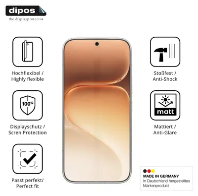 Produktbild von 2x Full Cover Schutzfolie matt für Honor 600 Pro Panzerfolie Anti-Shock