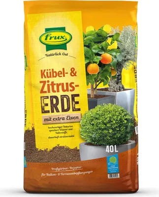 Produktbild von frux® Kübel- & Zitruspflanzenerde mit extra Eisen - 40 Liter