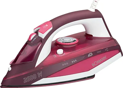 Produktbild von Bomann Dampfbügeleisen mit Keramiksohle | 2600W | schnelle Aufheizzeit | Steam Iron mit Tropfstopp und Anti-Kalk | Bügeleisen Dampf | DB 6005 CB