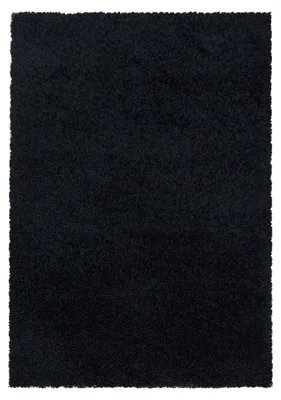 Produktbild von Hochflor Teppich Sima Läufer, Farbe: Schwarz, Größe:80x150 cm
