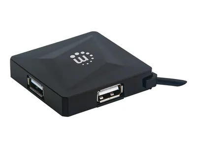 Image de Manhattan 164818 MANHATTAN 4-Port USB 2.0 Hub integriertes USB-Kabel 60cm