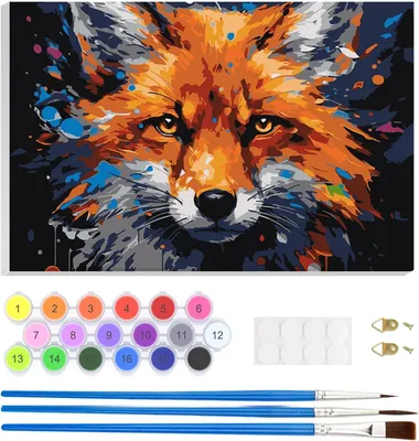 Productafbeelding van Verf op nummer voor volwassenen beginner met frame, dieren verf op nummer kits