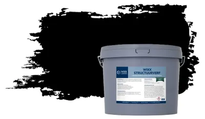 Productafbeelding van Wixx Structuurverf Mat - 10L - RAL 9005 | Gitzwart - 10L