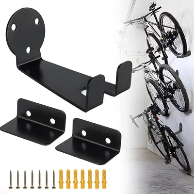 Produktbild von Fahrradhalter Wandhalterung, 120 kg Tragfähigkeit, Inklusive Pedalhalter und Reifenstütze, für Fahrräder