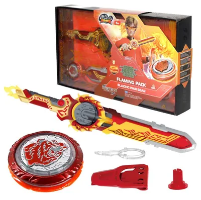 Obrázek produktu pro INFINITY NADO Kreisel pro děti, série Split, kovové hračky pro chlapce, bojové kružítko, startovací mechanismus, kružítka pro chlapce od 5 let, sada "Flaming Pack Blazing War Bear"