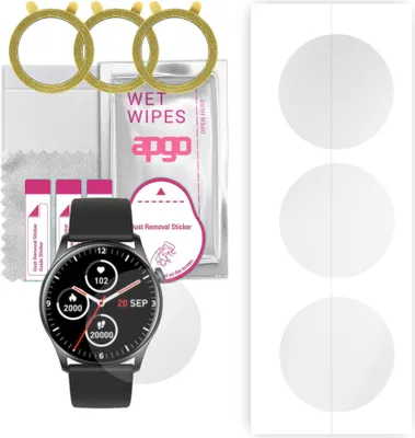 Produktbild von apgo 3 Stück Schutzfolie, klar, kompatibel mit Colmi SKY 8 Smartwatch, Hydrogel Displayschutzfolie mit Positionierhilfe, Displayfolie, robust und kratzfest