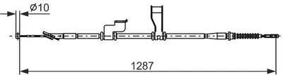 Produktbild von BOSCH Handbremsseil Seilzug Feststellbremse für HYUNDAI i10 (PA) Hinten Links 1 987 482 905
