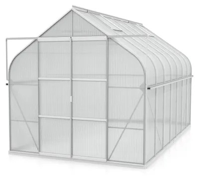 Produktbild von Vitavia Gewächshaus "Dione 11500" inkl. Stahlfundamentrahmen aluminium eloxiert 11,5 m² 4 mm HKP
