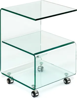 Produktbild von freiraum Beistelltisch, 10mm Klarglas, 40x60x40 cm, innen, teilmontiert, Modell 7/127