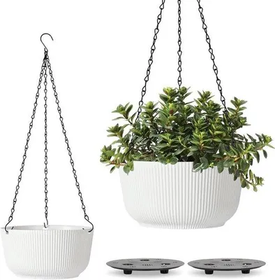 Image de Pots suspendus d'intérieur - Pots suspendus pour plantes d'intérieur (lot de 2)