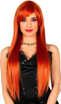 Produktbild von Lange glatte rote Haarperücke REDHEAD Prom