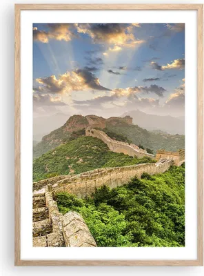 Produktbild von Gerahmtes Poster - Rahmen in heller Eiche - Wand Berg asiatisch china - 50x70 cm - Wand Bild - Wanddeko - Wandbilder - Wandposter - Bilderrahmen - Bilder - Kunstdruck - Wandbild - P2NPA50x70-3069