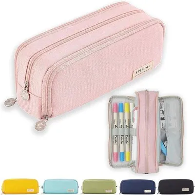 Produktbild von Famanu Federmäppchen mit 3 Fächern, multifunktional und geräumig - Rosa