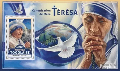 Produktbild von Briefmarken Togo 2016 Mi Block 1395 (kompl. Ausgabe) postfrisch Mutter Teresa